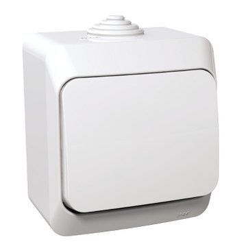 Вимикач одноклавішний, Білий, Cedar Plus WDE000510 WDE000510 фото