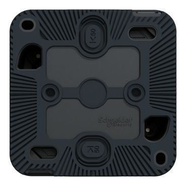 Вимикач кнопковий 1-клавішний Mureva Styl, IP55, Чорний, Schneider Electric MUR35026 MUR35026 фото