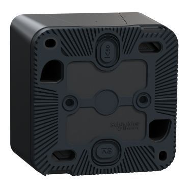 Вимикач кнопковий 1-клавішний Mureva Styl, IP55, Чорний, Schneider Electric MUR35026 MUR35026 фото