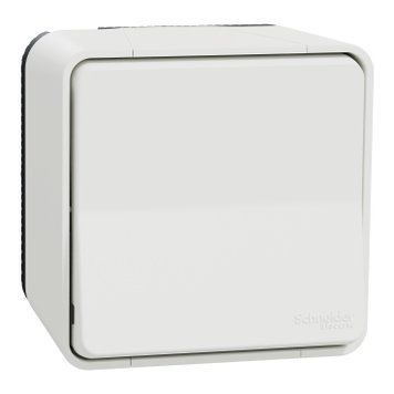 Вимикач кнопковий 1-клавішний Mureva Styl, IP55,Білий, Schneider Electric MUR39026 MUR39026 фото